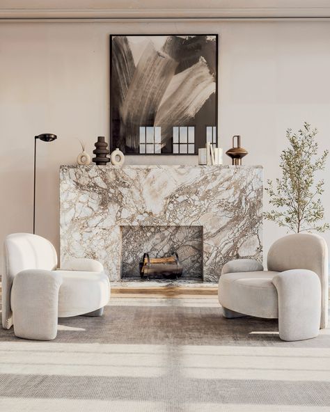 Elevate your home with the natural sophistication of Brazilian Arabescato marble. The perfect stone for a timeless design #ARCAStone Available in the US. . . #moderninteriors #architecture #luxuryinteriors #interiordesign #fireplace #marble #arabescato #livingroom Timeless Fireplace, Marble Arabescato, Fireplace Marble, Arabescato Marble, Marble Fireplace, San Diego Houses, Marble Fireplaces, Elevate Your Home, Sitting Room