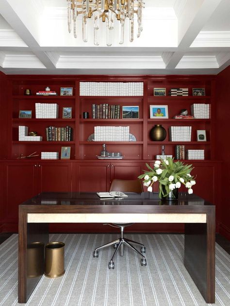 HGTV Home by Sherwin-Williams Announces 2021 Color Palette of the Year | HGTV Season Photography, Sherwin Williams Color Palette, Yellow Dining Room, Red Paint Colors, Warm Paint Colors, Red Office, Color Palette Living Room, Hgtv Magazine, Cool Shower Curtains