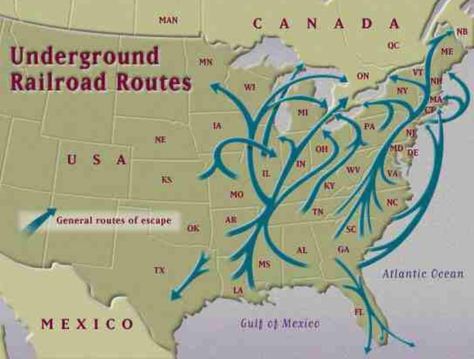 The Underground Railroad was the network used by enslaved black Americans to obtain their freedom in the 30 years before the Civil War (1860-1865). The “railroad” used many routes from states in the South, which supported slavery, to “free” states in the North and Canada. Sometimes, routes of the Underground Railroad were organized by abolitionists, people who opposed slavery. More often, the network was a series of small, individual actions to help fugitive slaves. Using the terminology of the World History Facts, Usa History, The Underground Railroad, Scottish Ancestry, The Oregon Trail, School Displays, Underground Railroad, Car Subwoofer, Harriet Tubman