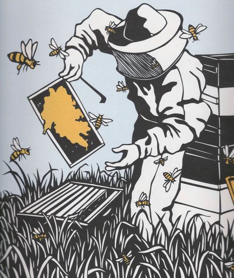 Nikki Mcclure, Honey Bee Art, Honeybee Art, Bee Images, Bee Illustration, I Love Bees, Bee Keeper, Bee Inspired, Bee Art