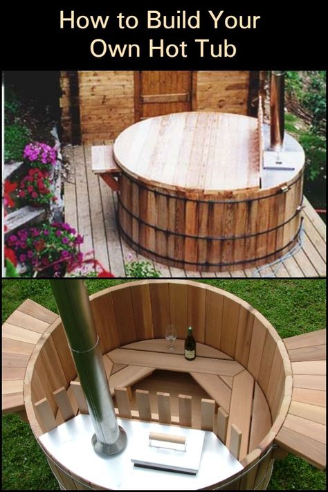 Relax with Friends and Family in Your Backyard this Winter by Building Your Own Wood-Fired Hot Tub! Living Room Design Wood, Whirpool Outdoor, Hot Tub Designs, Cedar Hot Tub, Outdoor Hot Tub, Diy Hot Tub, Hot Tub Deck, Outdoor Tub, Hot Tubs Saunas