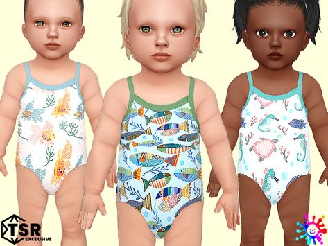 The Sims Resource - Infant Fish Swimsuit Sims 4 Infant Swimsuit, Sims 4 Cc Bathing Suit, Fishing Onesie, Toddler Bathing Suits, Toddler Swimsuits, Baby Swimsuit, Best Pajamas, Kids Swimwear, Sims 4 Toddler