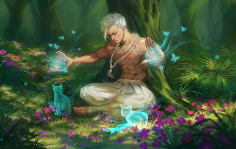 ArtStation - soul recover, Jun Tai Li; monk; asian fantasy; male; man; spirit magic; shirtless men; fantasy; pathfinder; D&D Wow Art, Art Station, Arte Fantasy, Fantasy Inspiration, Coven, Character Creation, Fantasy Artwork, Character Portraits, Fantasy World