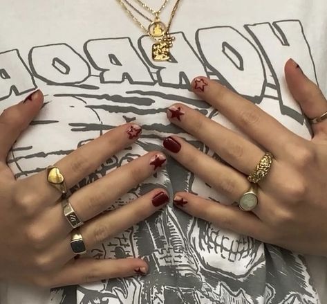 Marlene Mckinnon Aesthetic, Marlene Mckinnon, Rock Nails, Food Tattoos, Mens Nails, Hard Nails, Grunge Nails, Short Nail Designs, Fire Nails