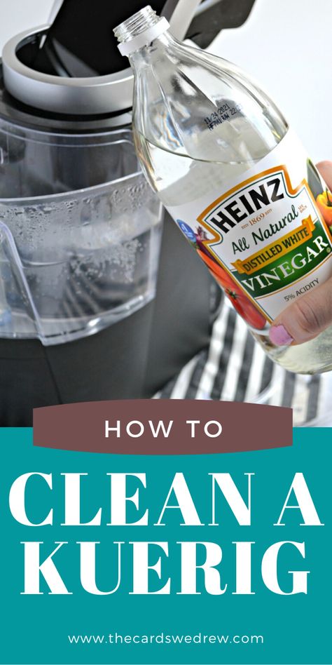 Keurig Cleaner Diy, How To Clean Your Keurig, How To Clean A Keurig, Clean Kuerig How To, How To Descale A Keurig, Keurig Cleaning Descale, Descale Keurig Vinegar, Keurig Cleaning Vinegar, How To Clean A Coffee Maker