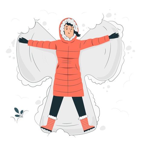 Snow Angels Illustration, Snow Angel Illustration, Angel Concept, Winter People, Husky With Blue Eyes, Winter Sleds, Angel Illustration, Create A Story, Earth Poster