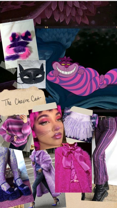 Cheshire Cat Alice in wonderland Halloween costume inspo Alice In Wonderland Halloween Costume, Paris Halloween, Cheshire Cat Halloween, Alice In Wonderland Halloween, Cheshire Cat Costume, Cat Alice In Wonderland, Cheshire Cat Alice In Wonderland, Alice In Wonderland Costume, Wonderland Costumes