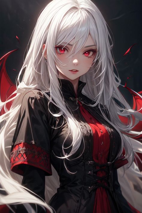 Vampire Queen Vampire Girl Animes, Vampire Anime Woman, Vampire Anime Female, White Hair Vampire, Female Vampire Character Design, Vampire Queen Art, Anime Vampire Female, Vampire Animes, Vampire Female