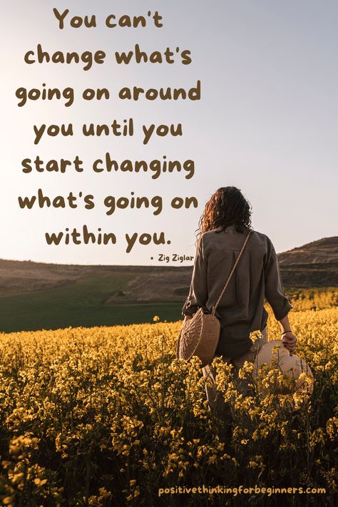 If your life isn't going how you want it to, stop trying to change circumstances, situations or other people - the only thing you have complete control over is you. Change the way you look at things, how you react to things or the way you do things and then... you'll see real change. try these 20 Quotes to Inspire you to Change the way you look at things… and see that things change. #positive thinking #mindset quotes #life change Looking Within Quotes, Spiritual Quotes About Change, When Things Change Inside You, Change The Way You Look At Things, You've Changed Quotes, Change Yourself Quotes, Quotes Life Change, 101 Eassy That Will Change The Way You Think, You'll Change Your Name Or Change Your Mind