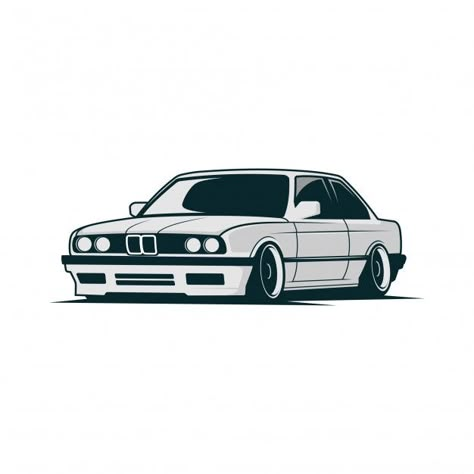 Car vector bmw Premium Vector | Premium Vector #Freepik #vector #logo #car #design #logo-design Carros Bmw, Bmw Art, Bmw E34, Jdm Wallpaper, Cool Car Drawings, Car Tattoos, Car Interior Design, Car Vector, Car Illustration