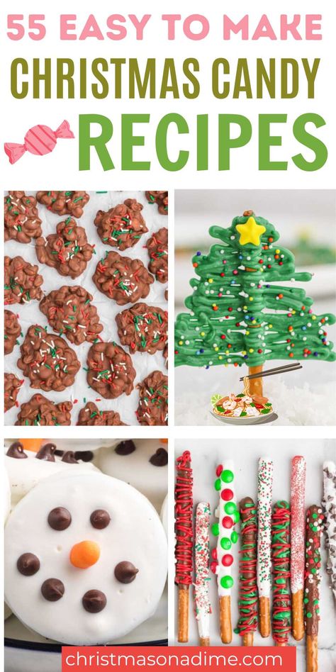 Christmas Candy To Sell, Christmas Glass Candy, Christmas Candy Melt Ideas, 100 Best Christmas Candy Recipes, Christmas Candy Easy Recipes, Candy Gift Ideas Christmas Easy Diy, Kids Christmas Candy Ideas, No Bake Christmas Candy Recipes, Candies To Make For Christmas