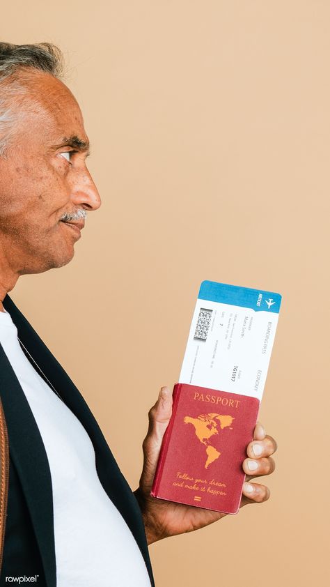 Senior mixed Indian man boarding the plane | premium image by rawpixel.com / McKinsey Ticket Airplane, Airplane Wallpaper, Wallpaper Photo, Indian Man, Books Aesthetic, Idea Board, Beige Background, Model Release, Photo Books