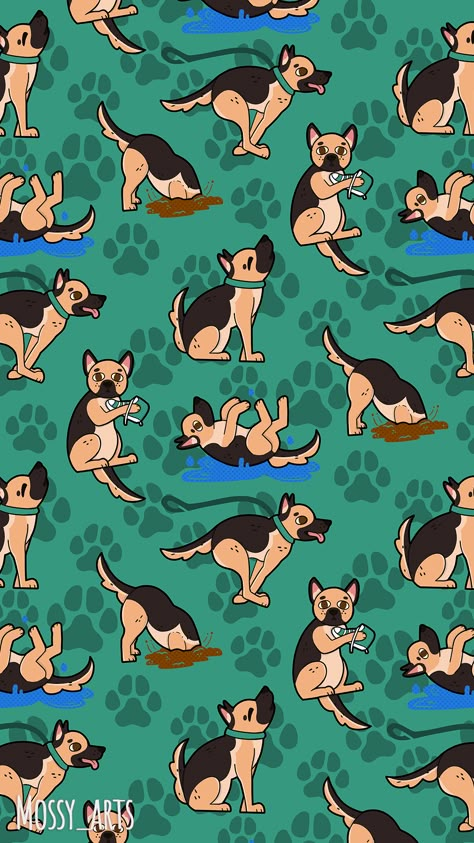 German Shepherd Christmas Wallpaper, German Shepherd Background, Dog Phone Wallpaper, Panda German Shepherd, German Shepherd Wallpaper, German Shepherd Tattoo, Shepherd Tattoo, Animals Wallpapers, Cute Animal Design