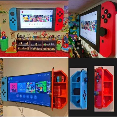 Mario Room, Games Room Inspiration, Pokemon Room, Kids Room Deco, Boys Game Room, Gaming Bedroom, Gamer Bedroom, Game Room Kids, Boys Bedroom Makeover