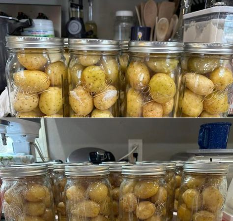 Dry Pack Canning Potatoes, Dry Canning Potatoes Pressure Cooker, Pressure Canning Potatoes, Dry Canning Potatoes, Canning Butter, Spicy Pickled Onions, Canning Veggies, Dry Canning, Canning Jams