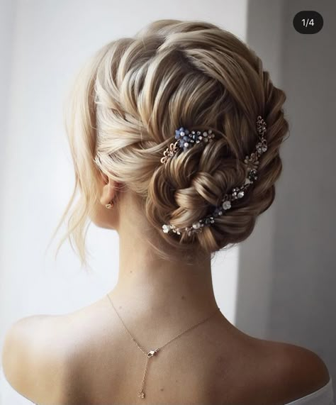 Bridal Updo For Shoulder Length Hair, Grad Hairstyles, Boho Wedding Hairstyles, Grad Hair, Wedding Hair Trends, Bohemian Wedding Hair, Wedding Hairstyles And Makeup, Bridal Braids, Bridal Hair Inspiration