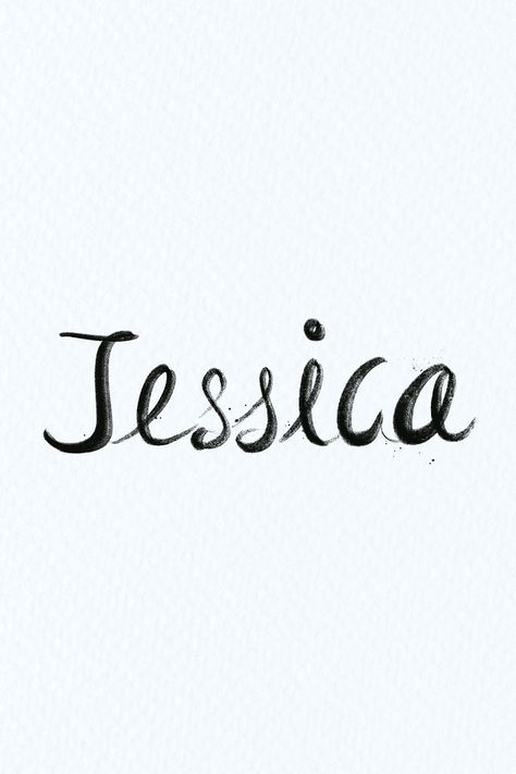 Hand drawn Jessica font psd typography | free image by rawpixel.com / busbus Jessica Name, Typography Psd, Black And White Paper, Illustration Black And White, Energy Consciousness, Positive Quotes Wallpaper, Movie Cartoon, Hand Images, Tattoo Ideas For Women