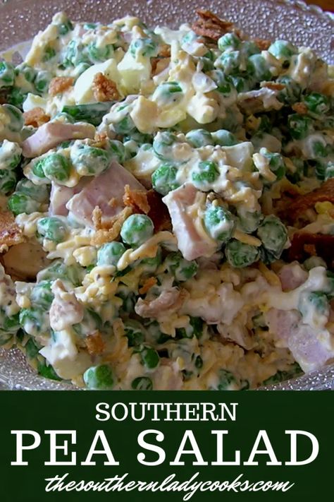 PEA SALAD - The Southern Lady Cooks - Southern Recipe Southern Pea Salad, Pea Salad Recipes, Salad Kale, The Southern Lady Cooks, Southern Lady Cooks, Southern Recipe, Pea Salad, Cold Salad, Southern Lady