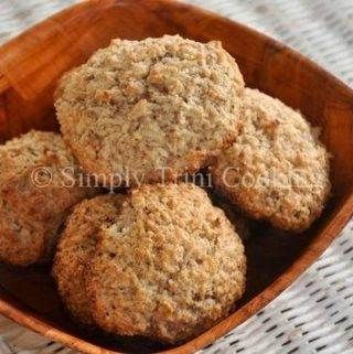 Traditional Coconut Drops Coconut Drops Recipe, Coconut Drops, Coconut Bread Recipe, Coconut Buns, Trinidadian Recipes, Coconut Meat, Trinidad Recipes, Coconut Baking, Coconut Tart