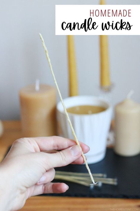 Making DIY candle wicks just makes sense if you make your own candles from scratch! It only requires a few tools, string and wax. Homemade Candle Wick, Dyi Candle, Making Candle Wicks, How To Make Candle, Make Your Own Candles, Diy Candle Wick, Make Candle, Homemade Candle, Candle Wicks