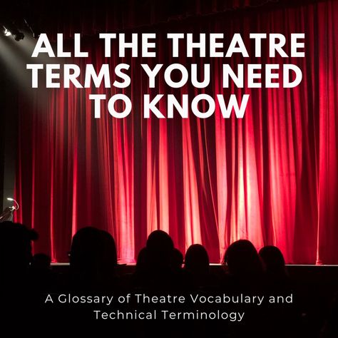 Theatre Terms, Stage Directions, Indie Quotes, Middle School Drama, Theatre Classroom, Theatre Games, Technical Theatre, Drama Activities, Teaching Theatre