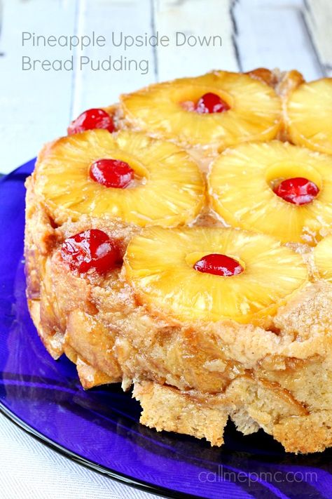 Pineapple Upside Down Bread Pudding Pineapple Upside Down Bread, Bread Pudding Cake, Cinnamon Pineapple, Recipes Deserts, Pineapple Dessert Recipes, Fat Food, Potluck Ideas, Pineapple Desserts, Pineapple Recipes