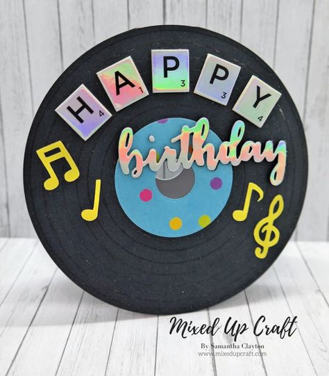 Retro Birthday Cards, Music Birthday Card, Cd Card, Musical Cards, Up Craft, Creative Birthday Cards, Creative Card, Bday Cards, Birthday Cards For Men