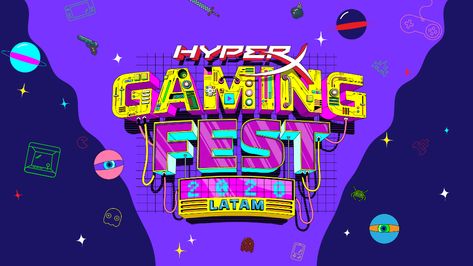 HyperX Gaming Fest on Behance Gamer Graphic Design, Game Zone, Sport Branding, Stage Set Design, Typo Design, Graphic Design Illustration Adobe Illustrator, Illustration Adobe Illustrator, Graphic Inspiration, Stage Set