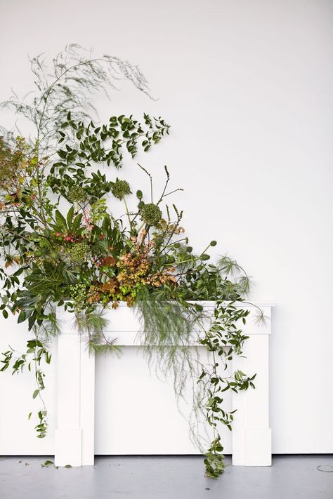 Aralia Leaf, Cascading Wedding Bouquets, Round Bouquet, Reception Tablescapes, Asparagus Fern, Flower Installation, Botanical Wedding, Fireplace Mantel, Single Flower