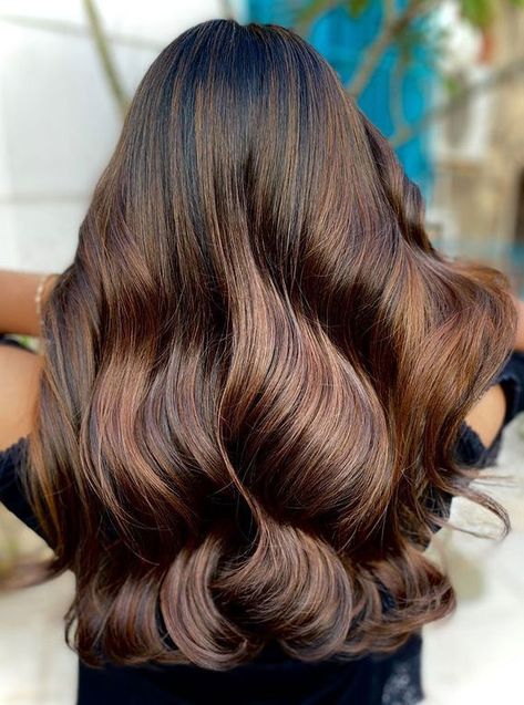 glossy wave frosted chestnut, chestnut hair color, frosted chestnut hair color, brown hair color ideas, brunette hair color ideas Brunette Long Layers, Blonde And Brown Hair, Brunette Hair Color Ideas, Brown Hair Color Ideas, Chestnut Hair, Chestnut Hair Color, Hair Color Brown, Brown Hair Color, Colour Trends