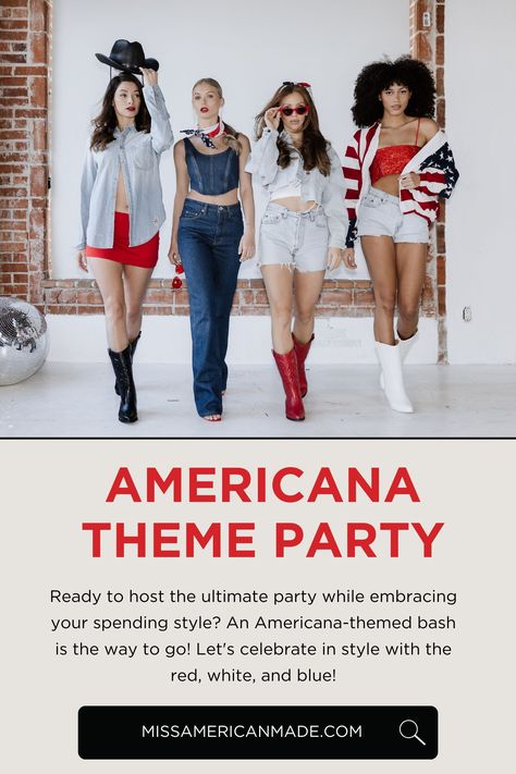 Break out the fireworks and crank up the tunes, because it's party time, USA style! Join us as we dive into the world of Americana-themed parties, where every detail screams red, white, and blue. From patriotic decor to delicious American-made treats, let's celebrate the land of the free in style! #AmericanaBash #StarsAndStripes #PartyLikeAPatriot Americana Party, Party In The Usa, Dream Party, Patriotic Decor, Classic Card, Miss America, Red Belt, American Spirit, Land Of The Free