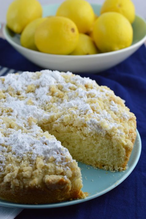 Lemon Crumble Breakfast Cake 12 Tomatoes, Lemon Crumble, Crumb Cakes, Breakfast Coffee Cake, Citrus Recipes, Crumble Cake, Lemon Dessert Recipes, Breakfast Sweets, Lemon Flavor