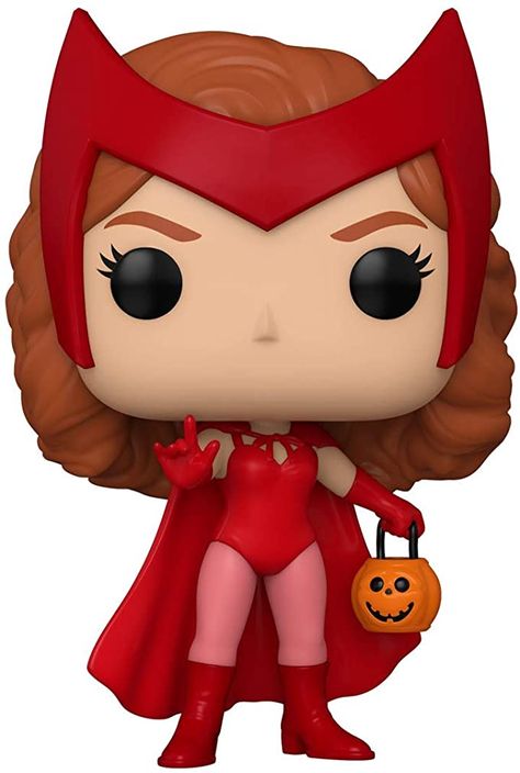 Halloween Wanda, Wandavision Halloween, Pop Vinyl, Funko Pop, Marvel, Vinyl, Halloween, Red, Black