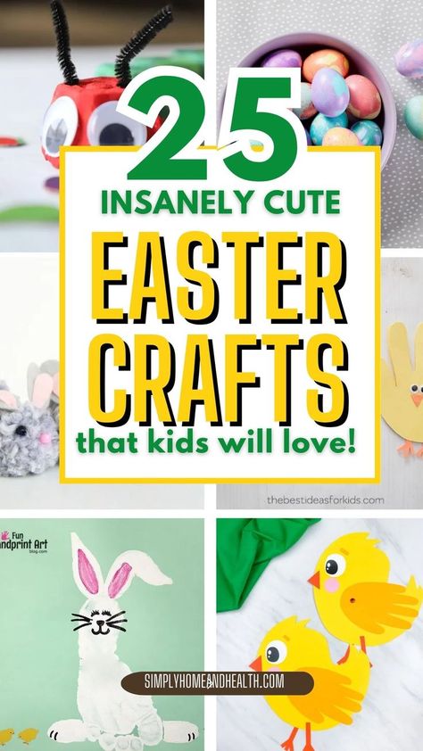 Kid's easter crafts to DIY Preschool Easter Party Ideas, Diy Crafts For Easter, Easter Kids Crafts, Easter Crafts For Preschoolers, Cute Easter Crafts, Easter Bunny Ideas, Easter Ideas For Kids, Easy Easter Crafts For Kids, Easter Crafts Ideas