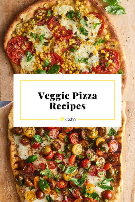 Veggie Pizza Toppings Ideas, Veggie Pizza Toppings, Vegetarian Pizza Toppings, Pizza With Ricotta, Veggie Pizzas, Vegetables Pizza, Bruschetta Pizza, Vegetarian Pizza Recipe, Veggie Pizza Recipe