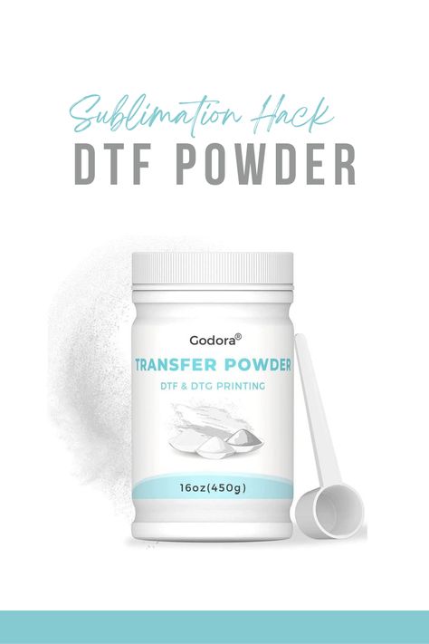 Godora DTF Powder White Digital Transfer Hot Melt Adhesive, DTF PreTreat Transfer Powder for Black or Dark Colored Garments, DTF Hot Melt Adhesive Powder for All DTF and DTG Printers, 450g - 16oz Dtf Powder, Hot Melt Adhesive, Mica Powder, White Painting, Printer, Small Business, Vinyl, Sewing, Quick Saves