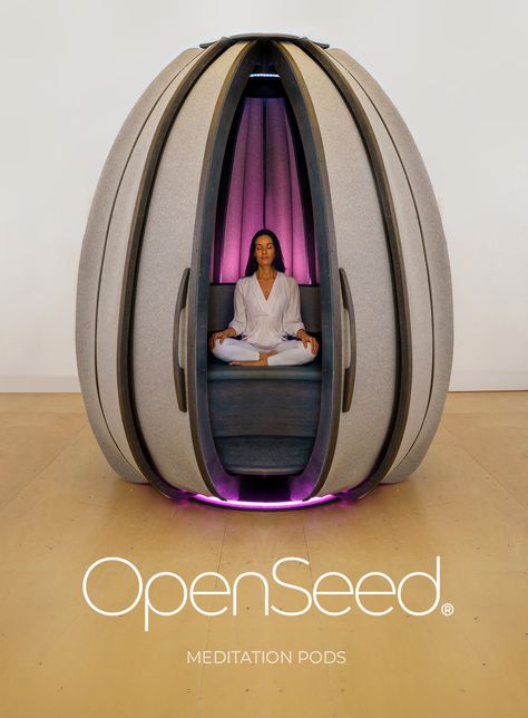 OpenSeed Meditation Pods Sleeping Pods Office, Gaming Pod, Nap Pod, Meditation Room Design, Sleep Capsule, Sleep Pod, Pod Bed, Communal Space, Roman Gladiators