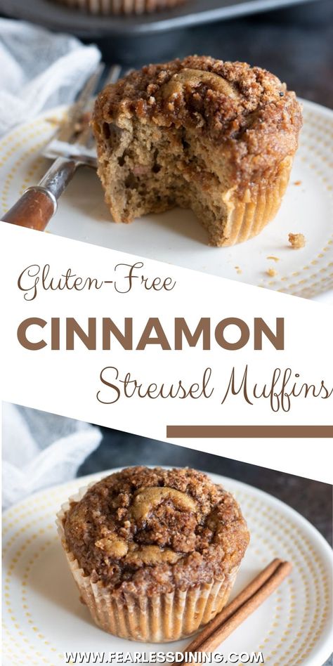 Cupcakes Recipes Easy, Gluten Free Breakfast Muffins, Cinnamon Streusel Muffins, Gluten Free Cinnamon, Streusel Muffins, Cinnamon Streusel, Easy Cupcake Recipes, Cupcakes Recipes, Muffin Streusel