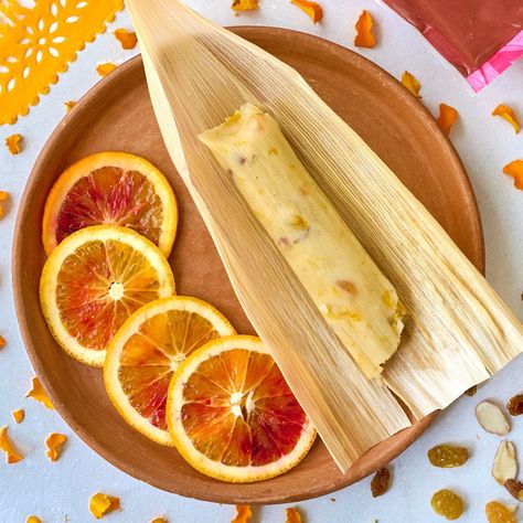 Sweet Orange Tamales Sweet Potato Tamales, Desert Tamales Recipe, Dessert Tamales Recipe, Desert Tamales, Thanksgiving Tamales, Sweet Corn Tamales Recipe, Sweet Tamales Recipe, Dessert Tamales, Homemade Tamales Recipe