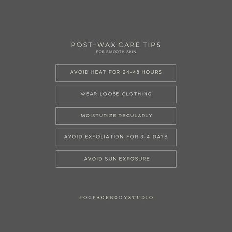 ✨ Smooth, Flawless Skin Starts with the Right Prep and Aftercare! ✨ At OC Face and Body Studio, we want your waxing experience to be as comfortable and effective as possible. Swipe through our 5 Ways to Prep for Your Waxing Appointment and 5 Post-Wax Care Tips to keep your skin smooth and irritation-free! Pre-Wax Tips: ✅Exfoliate 3-4 Days Before: Gently exfoliating helps remove dead skin cells, making your waxing session more effective and reducing the chance of ingrown hairs. ✅ Ensure Hai... Before Waxing Tips, Pre Waxing Tips, Wax Tips, Waxing Tips, Oc Face, Ingrown Hairs, Ingrown Hair, Flawless Skin, Care Tips