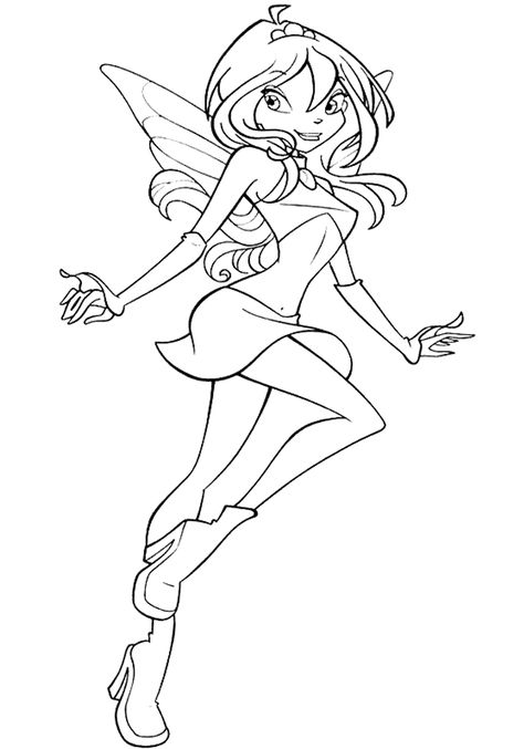 Peri kızı boyama sayfası, Fairy girl coloring page, Página para colorear de niña de hadas, Сказочная страница феи-девушки. Blank Coloring Pages, Kids Cartoon Characters, Bloom Winx Club, Fairy Coloring Pages, Fairy Coloring, Club Color, Coloring Pages For Girls, Cartoon Coloring Pages, Cool Coloring Pages