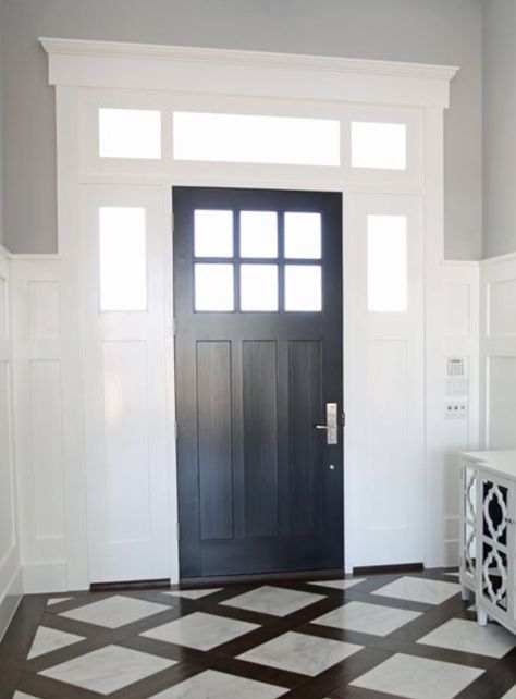 Front Door With Window Above, Window Above Front Door, Front Door Inside, Inside Front Door, Front Door Interior, High Windows, Frosted Windows, Front Doors With Windows, Dutch Door