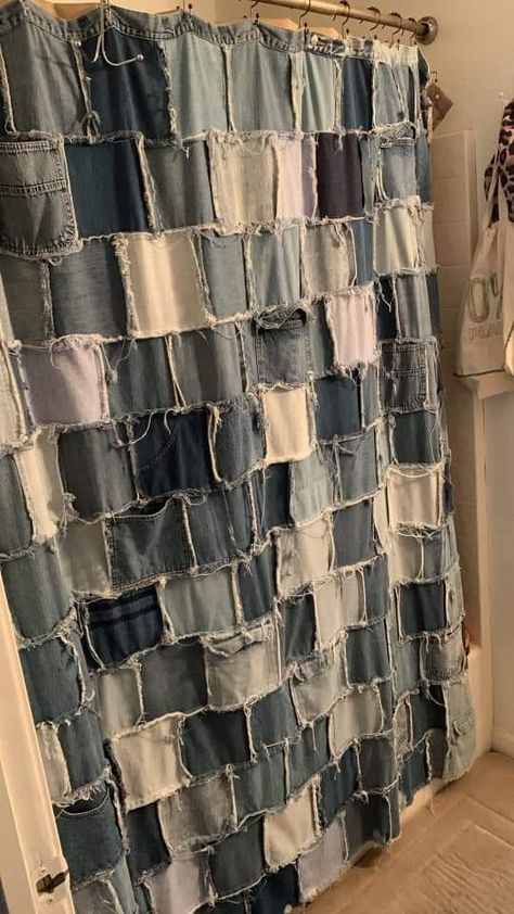 Denim Curtains Diy, Denim Curtains, Jeans Hacks, Denim Upcycle, Attic Ideas, Upcycle Projects, Diy Curtains, Upcycled Denim, T Shirt Diy