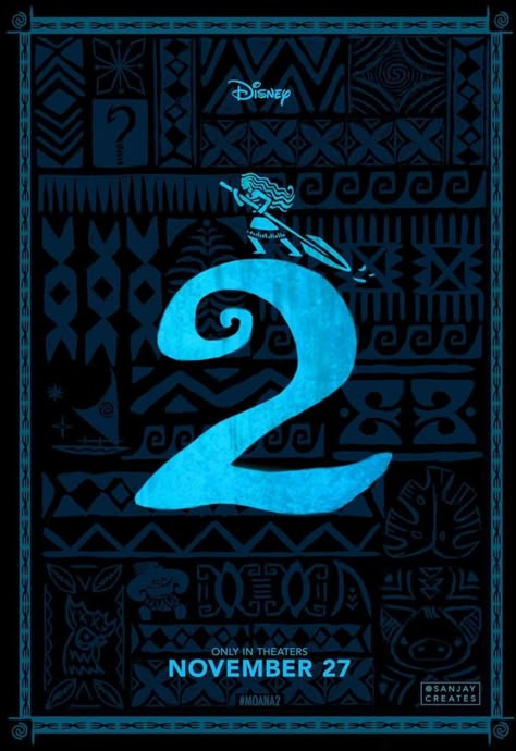 Moana 2 Poster, Moana Poster, Broadway Musicals Posters, Pubmat Ideas, Moana 2, Graphic Shapes Design, Gym Poster, Tv Covers, Tiki Art