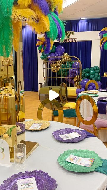 26K views · 5.9K likes | Luxury Event Planning Company. on Instagram: "Krewe of LYNNOX🎭✨  Baby Lynnox was welcomed with love the Nola way in the Mardi Gras season💜.   Planned & designed: @differentdesignsanddecor  Rentals: @lux_event_rentals  Backdrop: @yayparty_factory  Cake: @madewithlovebydmarie  Acrylic & inserts : @vivapartycreations  Candlelebras: @differentdesignsanddecor  Linen: @tablecloths_4_you  Treats: @favoredpartyfavors  Centerpieces & drapes: @youwishiwoodllc  Pictures: @jai_david_5popzphotography  Street signs: @vivapartycreations  Balloons: @differentdesignsanddecor  Mom to be: @tykaly_ 💜 • • •  #differentdidit  #nolaeventplanner #nolaevents #neworleansparty #noladecorator  #nolaeventdesigner #nola #ballongarland #nolamua #nolababyshowers #nolaeventrentals #neworleans # New Orleans Backdrop, Mardi Gras Backdrop, Fancy Baby Shower, New Orleans Party, Mardi Gras Centerpieces, Baby Shower Backdrop, Event Planning Company, Luxury Event, Mom To Be