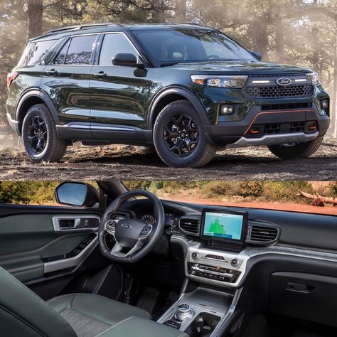 Ford Explorer Timberline, 2021 Ford Explorer, Toyota Sequioa, Futuristic Cars Design, Cars Design, Car Interiors, Design Room, Car Bag, American Cars