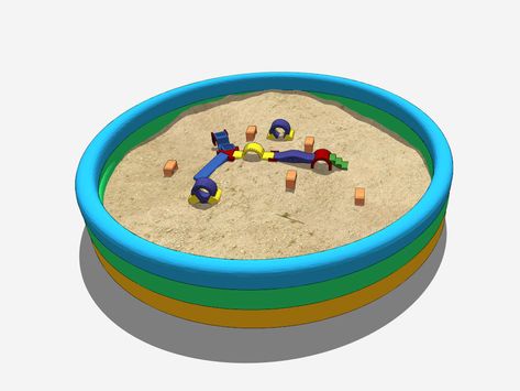 Backyard Sandpit, Sand Playground, Sketchup 3d Warehouse, Toy Tools, Model Design, 3d Warehouse, Sandbox, File Free, Design