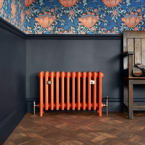 Painted Radiator, Home Radiators, Column Radiator, French Apartment, Period Property, Cast Iron Radiators, Column Radiators, Modern Interiors, The Cast