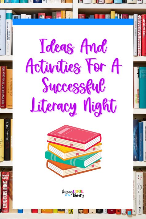 Here are some fun activities for a successful literacy night! Literacy Night Table, Literacy Night Activities 2nd Grade, Literacy Week Ideas Middle School, Family Reading Night At School Activities, Literacy Night Scavenger Hunt, Family Literacy Day Activities, Literacy Night For Middle School, Family Literacy Night Activities 3rd Grade, Ideas For Literacy Night