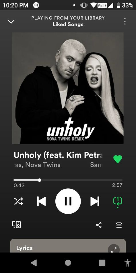 rock remix of Unholy didn't need to go this hard but it did Unholy Song Lyrics, Unholy Song, Unholy Lyrics, Collide Song Spotify, Why’d You Only Call Me When You High Spotify, Nova Twins, When You High On Emotion Lyrics, Cleared Remix Song, Photo Frame Gift